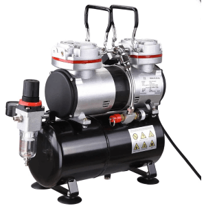 AW Pro Twin-Cylinder Airbrush Compressor